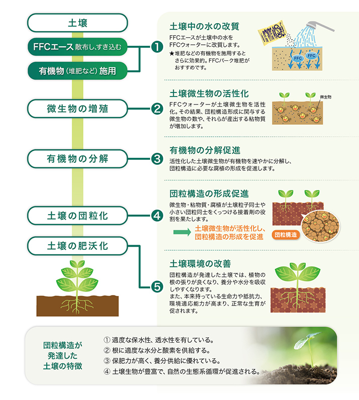 FFCエースの土壌改質メカニズム